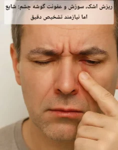 ریزش اشک، سوزش و عفونت گوشه چشم: شایع اما نیازمند تشخیص دقیق