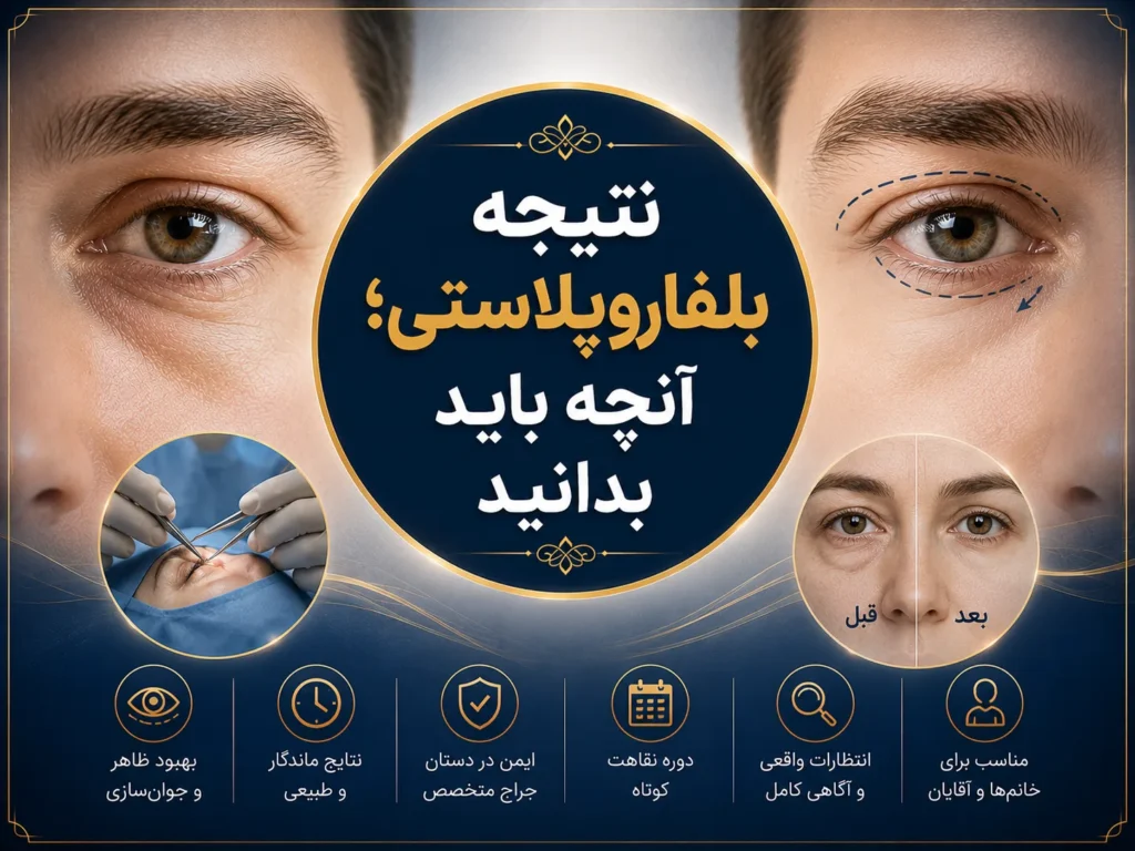 نتیجه بلفاروپلاستی؛ آنچه باید بدانید