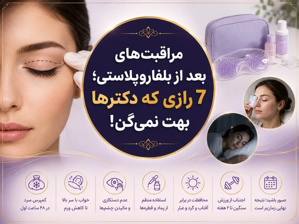 مراقبت‌های بعد از بلفاروپلاستی؛ 7 رازی که دکترها بهت نمی‌گن!