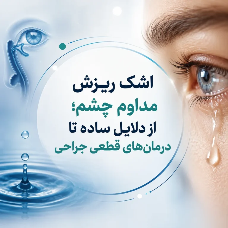 اشک ریزش مداوم چشم؛ از دلایل ساده تا درمان‌های قطعی جراحی