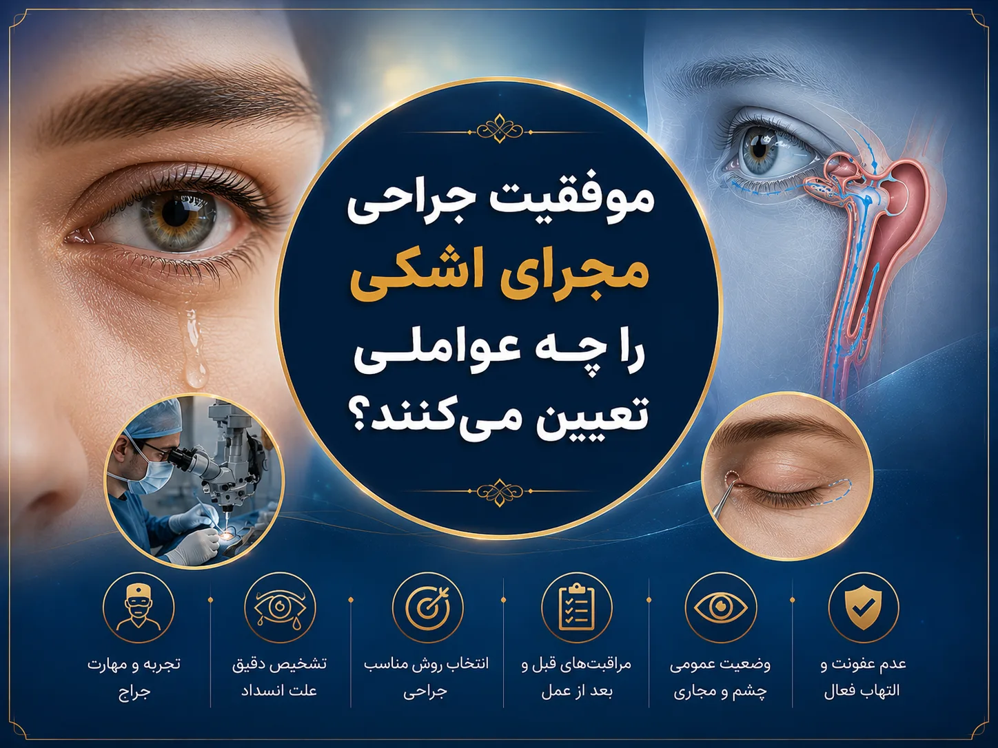 موفقیت جراحی مجرای اشکی را چه عواملی تعیین می‌کنند؟
