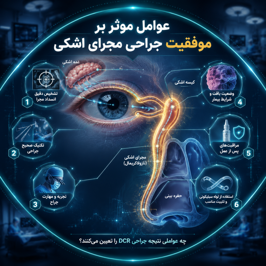 موفقیت جراحی مجرای اشکی؛ چه عواملی نتیجه عمل را تعیین می‌کنند؟