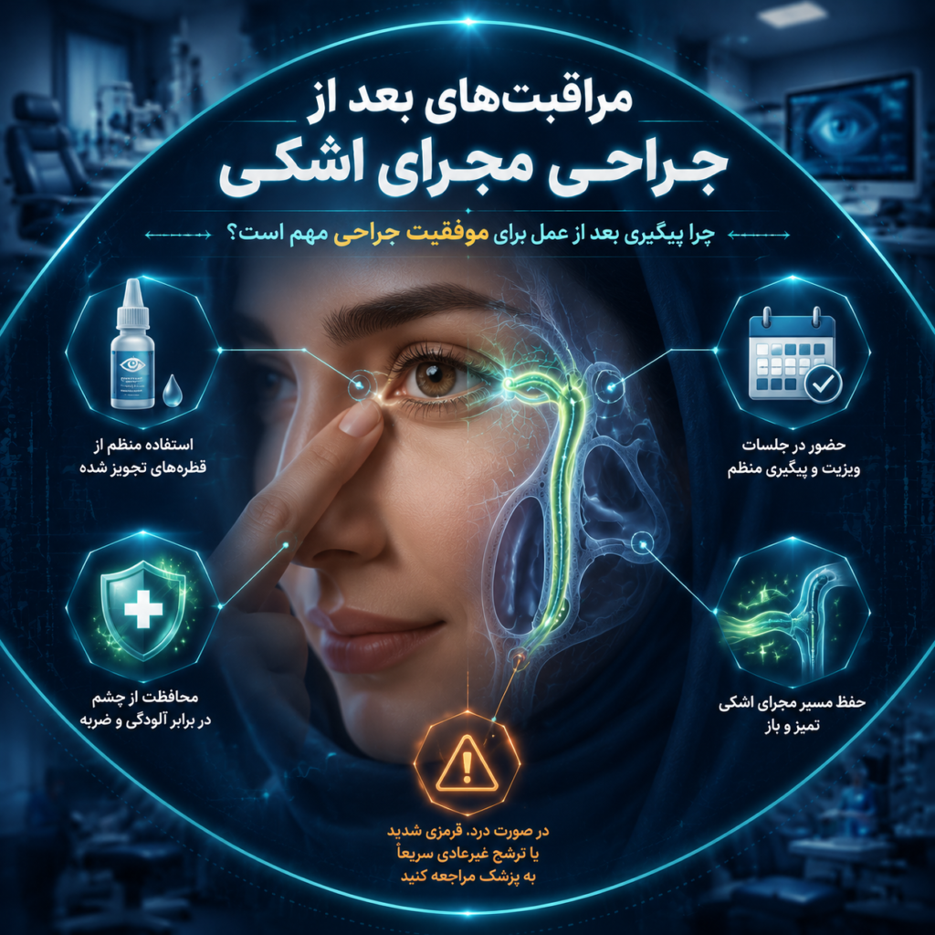 موفقیت جراحی مجرای اشکی؛ چه عواملی نتیجه عمل را تعیین می‌کنند؟