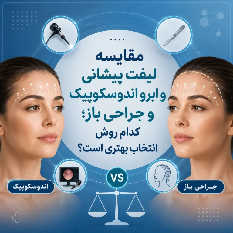 مقایسه لیفت پیشانی و ابرو اندوسکوپیک و جراحی باز؛ 6 تفاوت