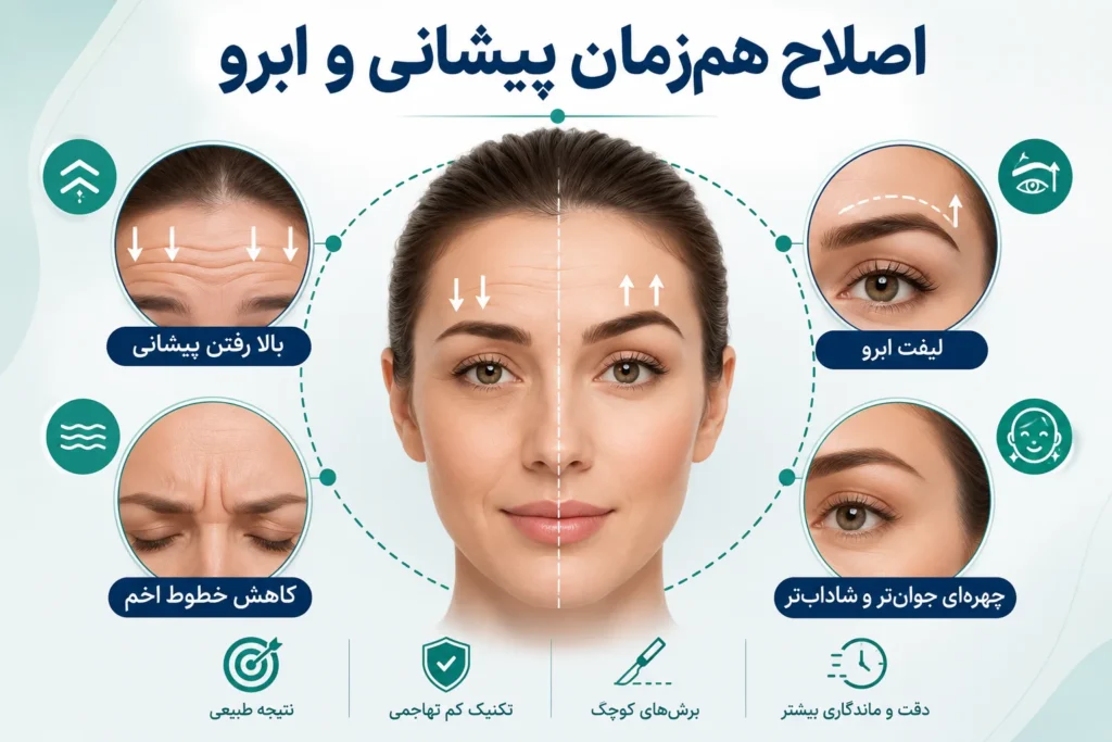مزایای لیفت پیشانی و ابرو اندوسکوپیک