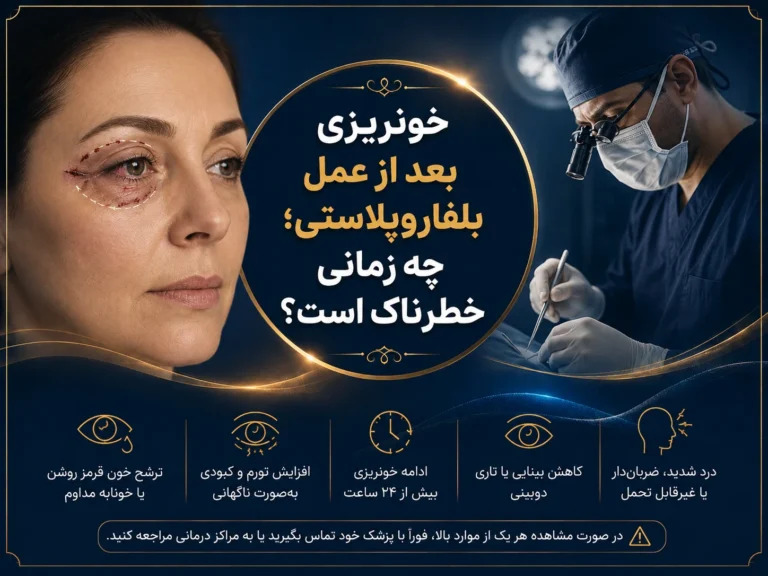 خونریزی بعد از عمل بلفاروپلاستی؛ چه زمانی خطرناک است؟