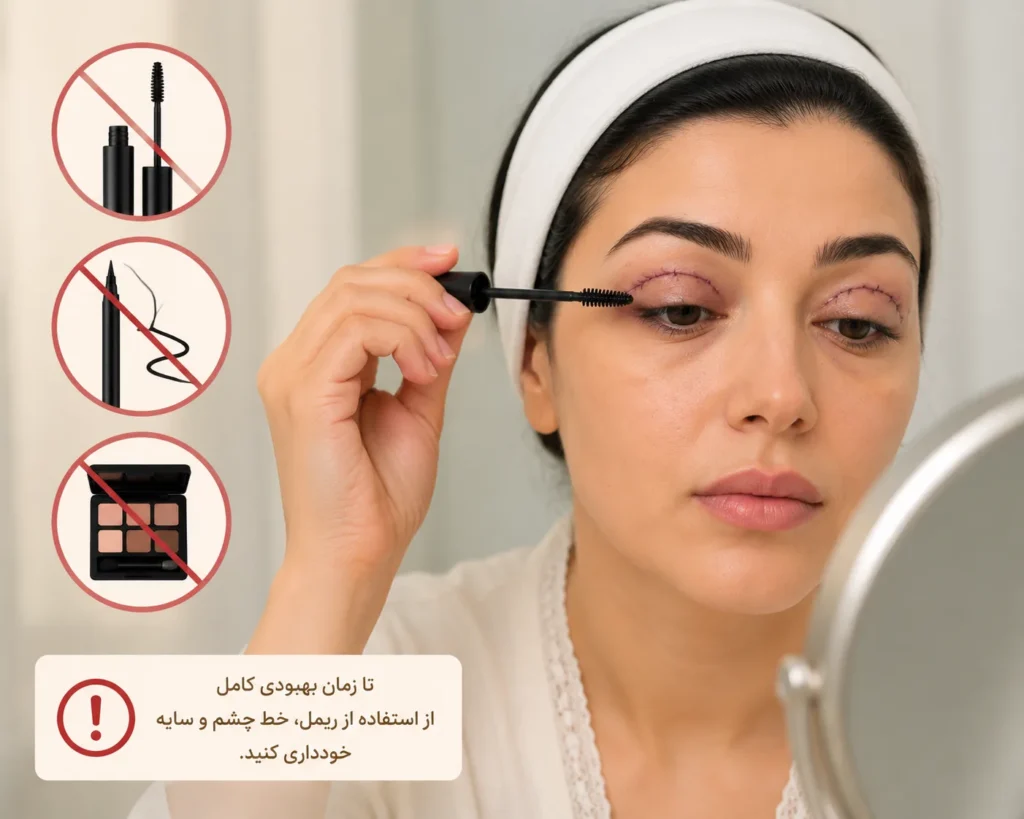 آرایش چشم ها بعد از عمل بلفاروپلاستی