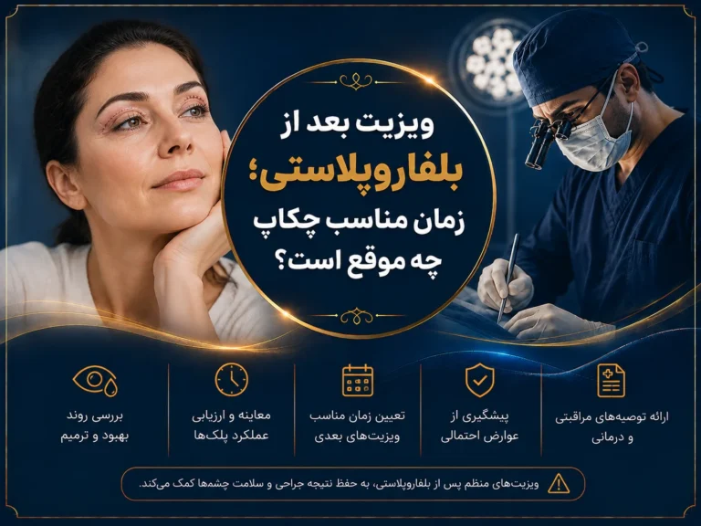 ویزیت بعد از بلفاروپلاستی؛ زمان مناسب چکاپ چه موقع است؟