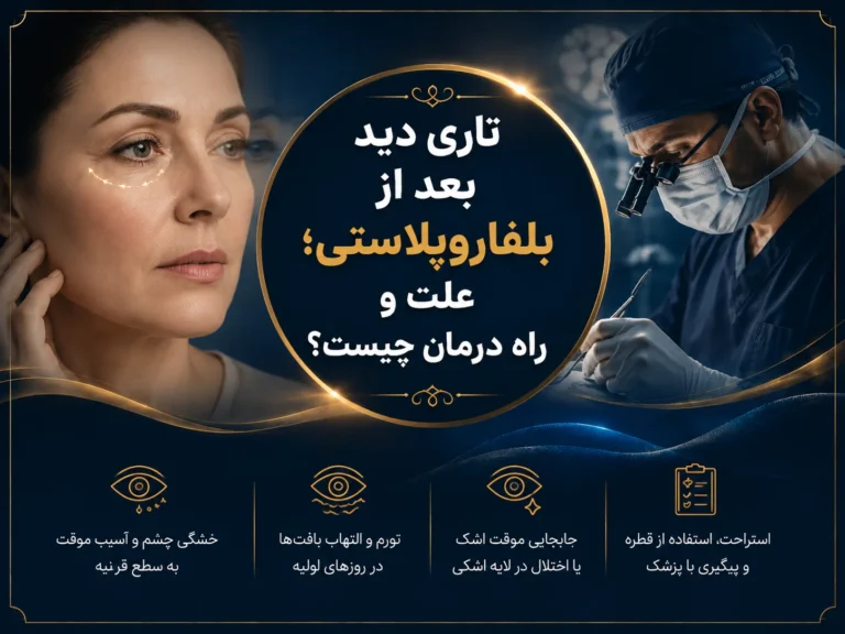 تاری دید بعد از بلفاروپلاستی؛ علت و راه درمان چیست؟