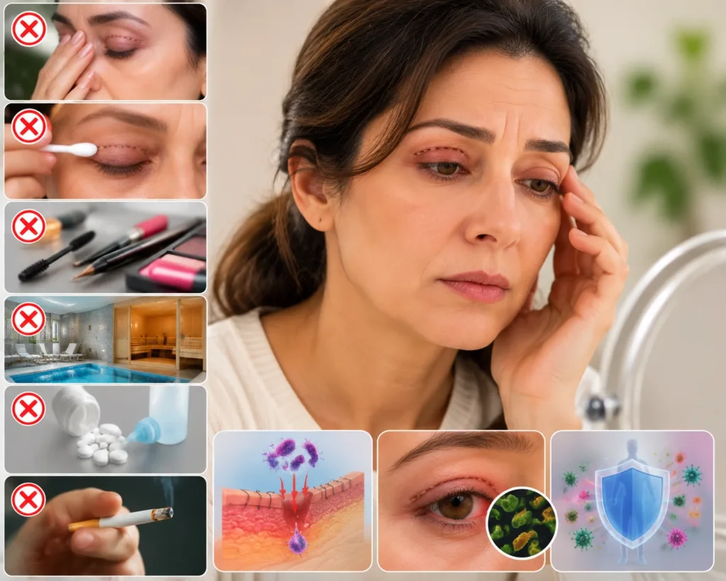 علت عفونت بعد از بلفاروپلاستی چیست؟