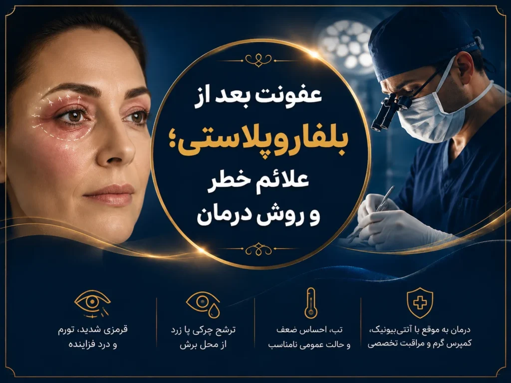 عفونت بعد از بلفاروپلاستی؛ علائم خطر و روش درمان