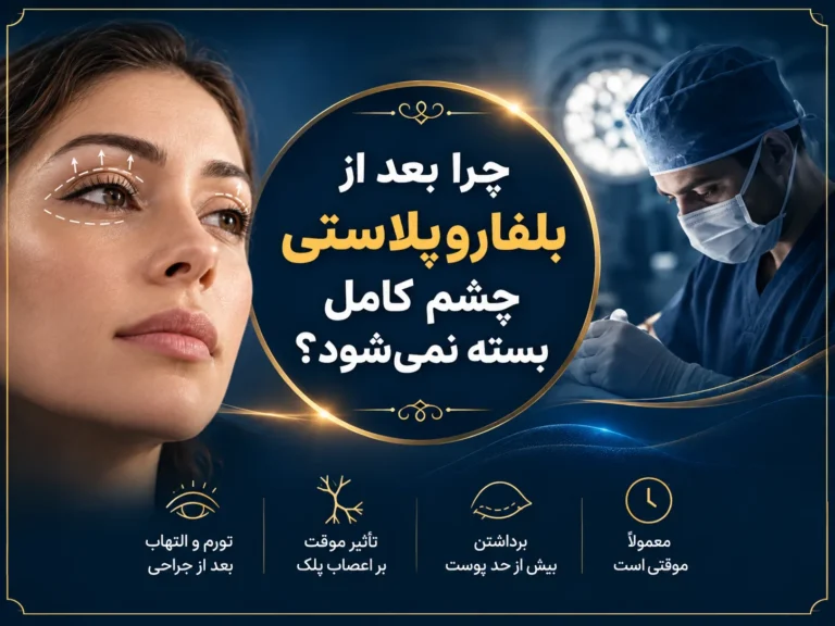 چرا بعد از بلفاروپلاستی چشم کامل بسته نمی‌شود؟