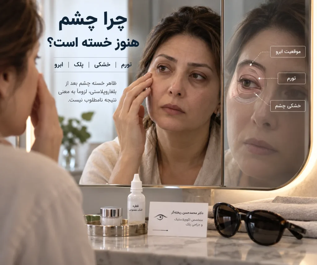 چرا چشم بعد از بلفاروپلاستی خسته به نظر می‌رسد؟