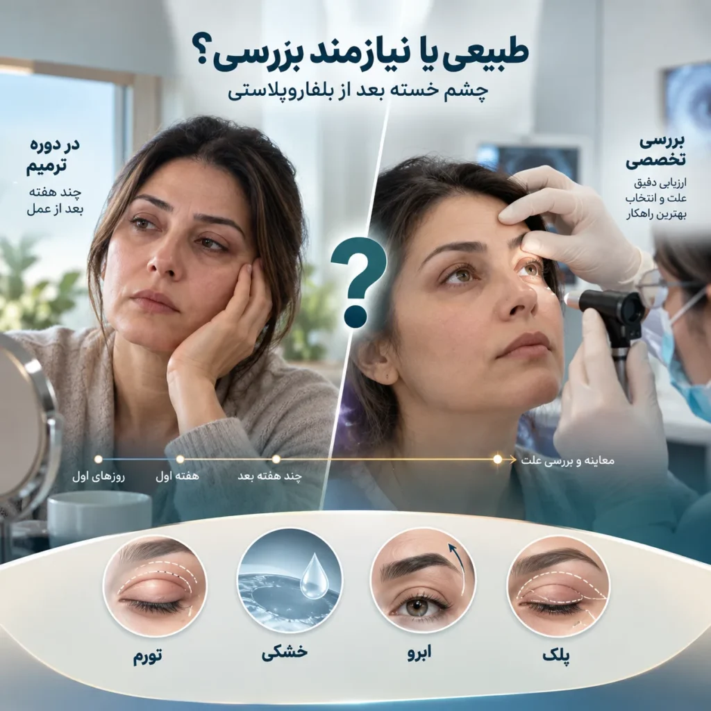چشم خسته بعد از بلفاروپلاستی