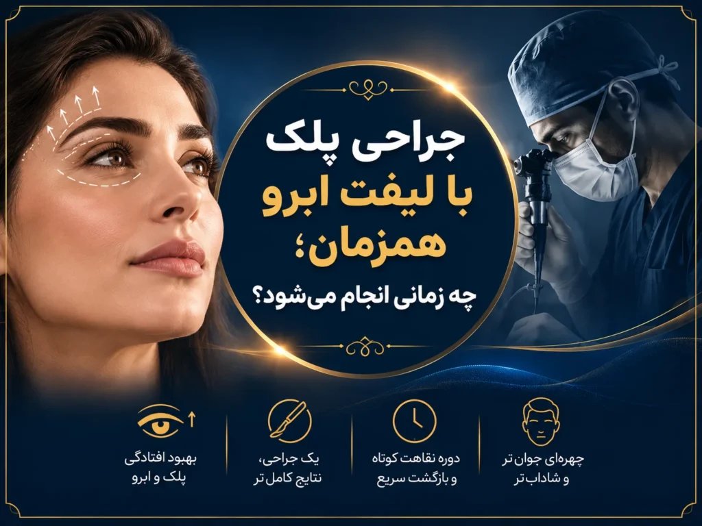 جراحی پلک با لیفت ابرو همزمان؛ چه زمانی انجام می‌شود؟