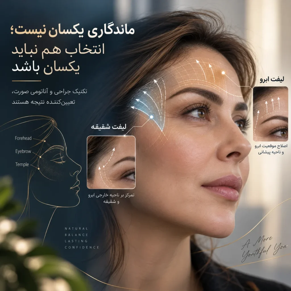 مقایسه ماندگاری لیفت شقیقه با لیفت ابرو؛ کدام دوام بیشتری دارد؟