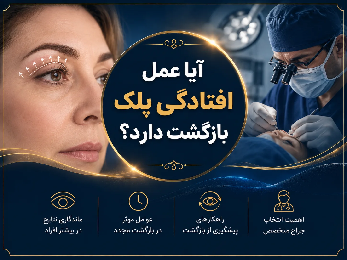 آیا عمل افتادگی پلک بازگشت دارد؟