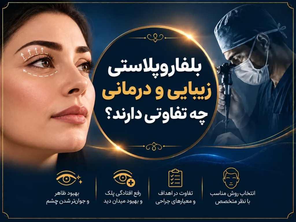 بلفاروپلاستی زیبایی و درمانی چه تفاوتی دارند؟