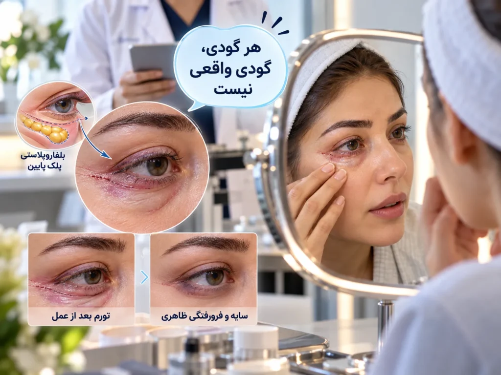 علت گودی زیر چشم بعد از بلفاروپلاستی چیست؟