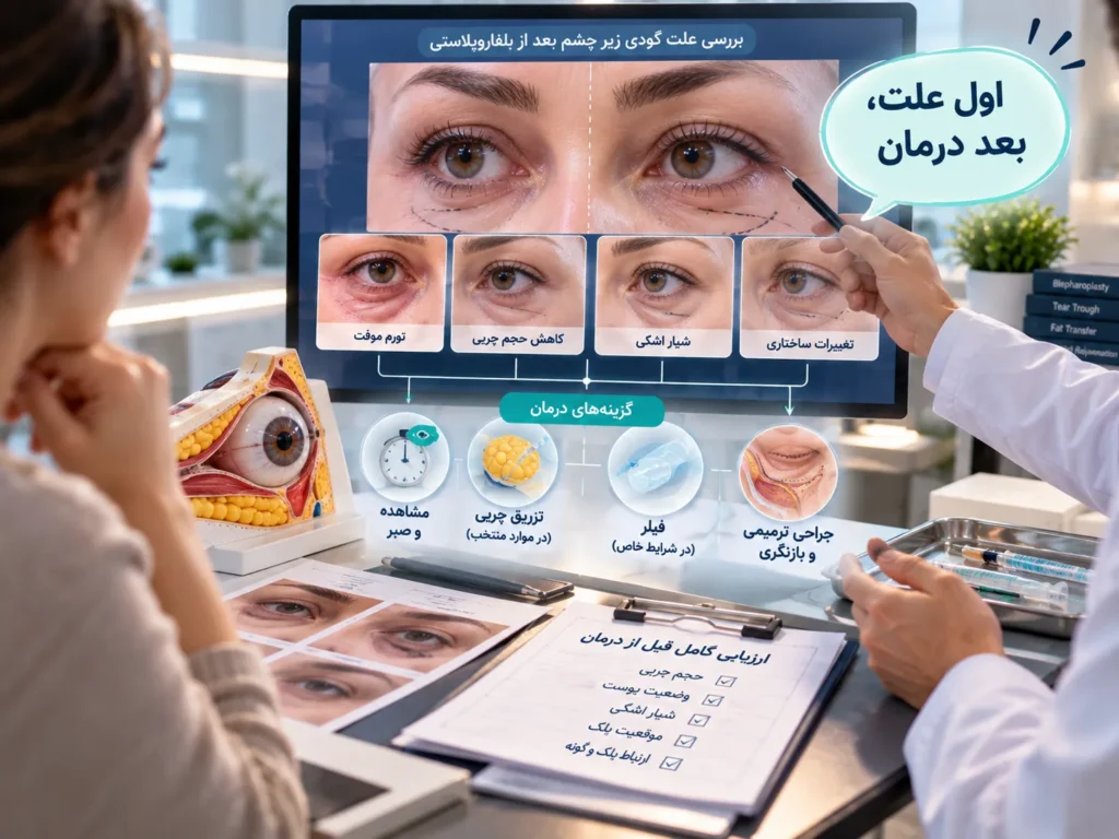 علت گودی زیر چشم بعد از بلفاروپلاستی چیست؟