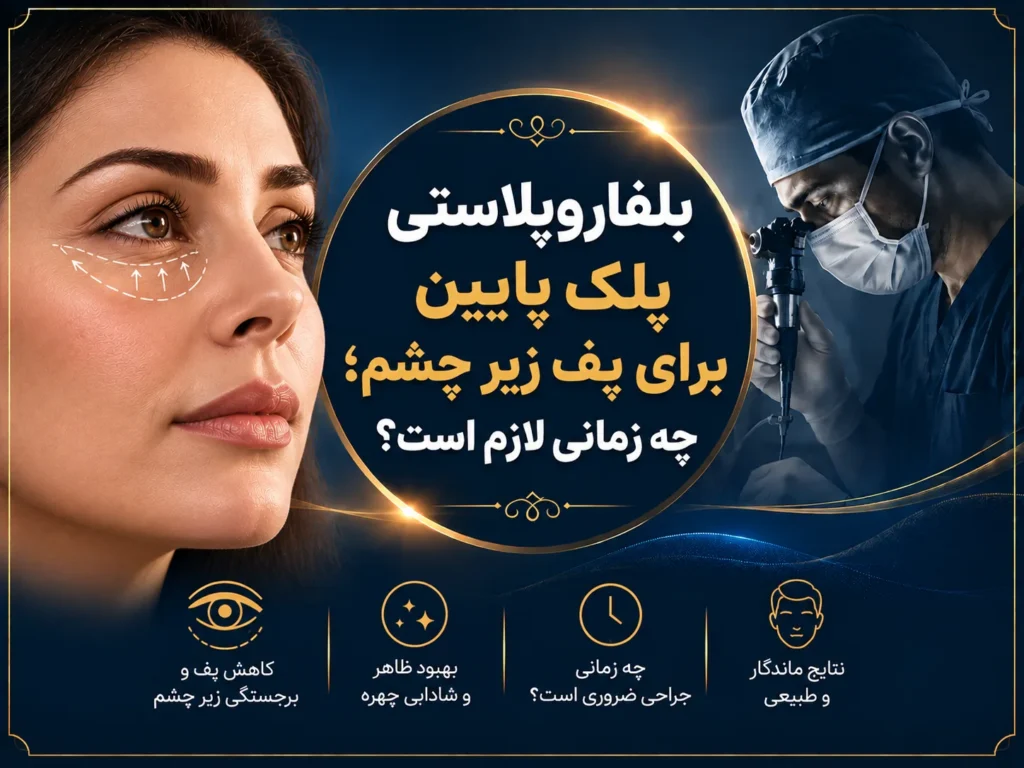 بلفاروپلاستی پلک پایین برای پف زیر چشم؛ چه زمانی لازم است؟
