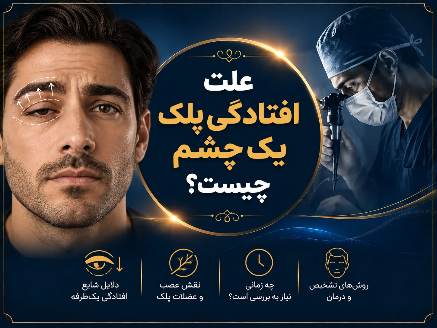 علت افتادگی پلک یک چشم چیست؟