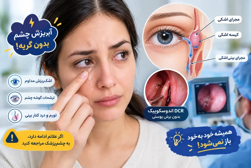 آیا انسداد مجرای اشکی خودبه‌خود باز می‌شود؟