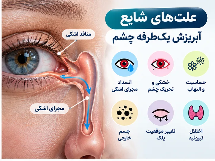 علت آبریزش چشم از یک چشم چیست؟